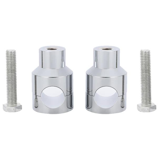 バイク オートバイ ハンドル ポスト 25.4mm シルバー メッキ ハンドル バー マウント ライ...
