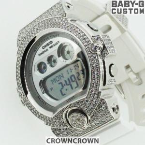 BABY-G CUSTOM ベビージー カスタム レディース 腕時計 BG6900 BG6900-7 パヴェセッティング シルバー925 日本製 手作り CROWNCROWN BG6900-009｜monopark