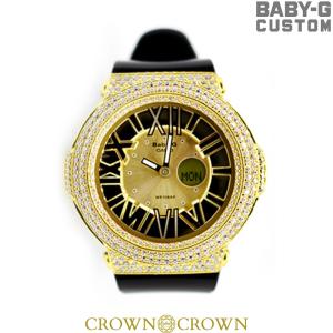 BABY-G CUSTOM ベビージー カスタム レディース 腕時計 BGA-160 BGA160-1B カスタムベゼル CROWNCROWN BGA160-006｜monopark