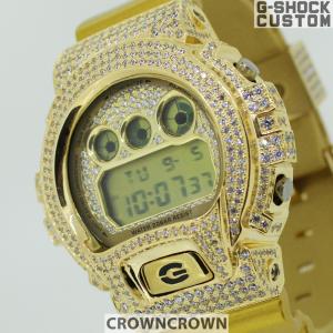 G-SHOCK CUSTOM ジーショック カスタム 腕時計 DW-6900 DW6900GD-9 ゴールド GOLD シルバー925 カスタムベゼル CROWNCROWN DW6900-051｜monopark