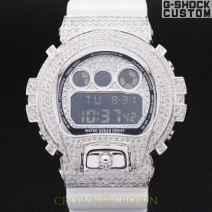 G-SHOCK CUSTOM ジーショック カスタム 腕時計 DW-6900 DW-6900NB-7 スカル ドクロ SKULL シルバー925 CROWNCROWN DW6900-089｜monopark