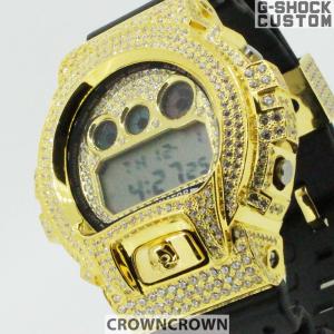 G-SHOCK CUSTOM ジーショック カスタム 腕時計 DW-6900 DW-6900-1V スカル ドクロ SKULL ゴールド シルバー925 カスタムベゼル CROWNCROWN DW6900-092