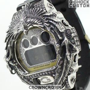 G-SHOCK CUSTOM ジーショック カスタム 腕時計 DW-6900 DW6900CB-1 イーグル フェザー インディアン いぶし カスタムベゼル CROWNCROWN DW6900-106｜monopark