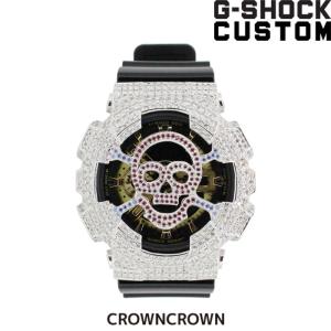 G-SHOCK ジーショック カスタム メンズ 腕時計 GA-110 GA110 GB-1 カスタムベゼル おしゃれ 芸能人 スカル ドクロ メンズ ファッション CROWNCROWN GA110-003