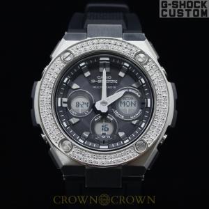 G-SHOCK CUSTOM ジーショック カスタム 腕時計 スワロフスキーキュービックジルコニア シルバー925  GST-W300-1AJF CROWNCROWN GST-W300-008｜monopark