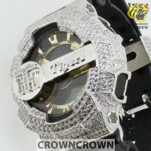 阪神タイガース オフィシャルグッズ G-SHOCK GA110 CUSTOM ジーショック GA110-GB1 カスタム 腕時計 CROWNCROWN HANSHIN-003
