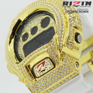 RIZIN FF CROWNCROWN COLLABORATION ライジン オフィシャルグッズ G-SHOCK DW-6900 CUSTOM ジーショック DW6900NB-7 カスタム 腕時計 CROWNCROWN RIZIN-002｜monopark