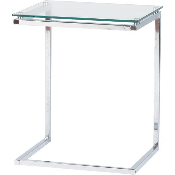 PT-15CL サイドテーブル テーブル ガラス ガラス天板 透明 スチール 机 リビング 家具 イ...