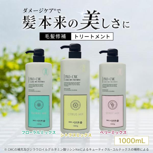 トリートメント 単品 デラクシオ プロ CMC 1000ml フローラル シトラス ベリー ミックス...