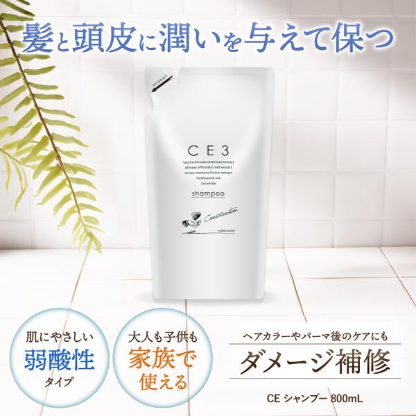 CE3 シャンプー 800ml 詰め替え リフィル レフィル ノンシリコン 弱酸性 サロン専売