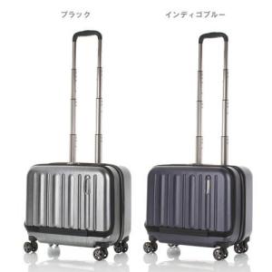 【ポイント10倍】HIDEO WAKAMATSU ヒデオワカマツ フラッシュ 横型 スーツケース ハードキャリー 4輪 機内持込 TSA 43cm 33L ブラック 85-76211｜monosapiens