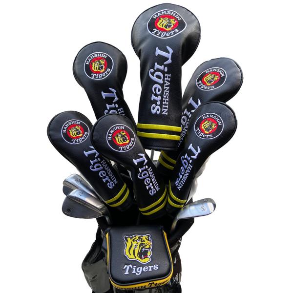 阪神タイガースグッズ 球団承認　NEW GOLF★ヘッドカバー３点セット ☆ DW・FW・UT・PI...