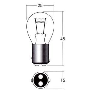 2�֎ԗp������ S25 12V�i�_�u�����j M��H A3404