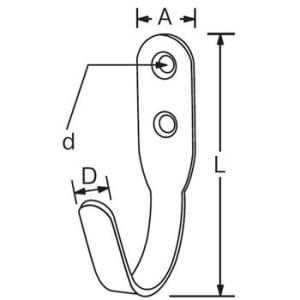 Jフック スチール製 光 KNPF-40の詳細画像2