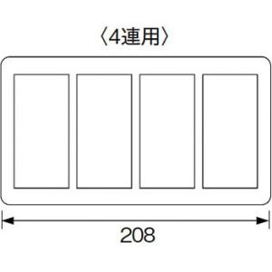 �R�X���V���[�Y �X�N�G�A�X�C�b�`�v���[�g �p�i�\�j�b�N�iPanasonic�j WT8104W 4�A�p