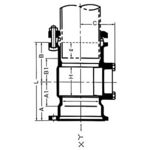 排水鋼管可とう継手 Y 径違い45 Y 1個 200 125