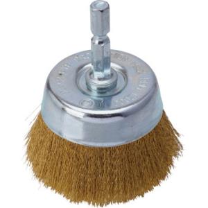 六角軸カップワイヤーブラシ 真鍮線 モノタロウ 真鍮線50