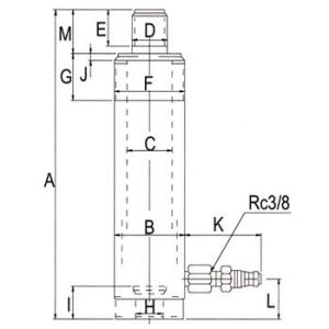 油圧シリンダー（単動シリンダー） 理研機器（RIKEN） MS2-200T 0.85 :6340223:MonotaRO(個人ユーザー向け
