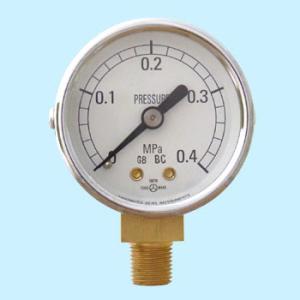 小型圧力計（立形・つばなし） 山本計器 AT 1/8R 40×0.4MPa