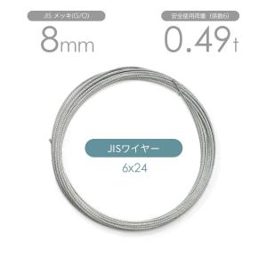 編み込みワイヤー JISメッキ(G/O) 12mm(4分)x8m 玉掛け 編み込みワイヤー JISメッキ(G/O) 12mm(4分)x8m 玉掛け