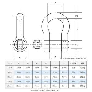 タイガーシャックル 16mm×19mm 使用荷...の詳細画像1