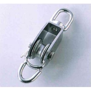 【ひめじや】豆ブロック 1車 A型 ベケット付 ステンレス MB-50A S314A 使用ロープ径~...