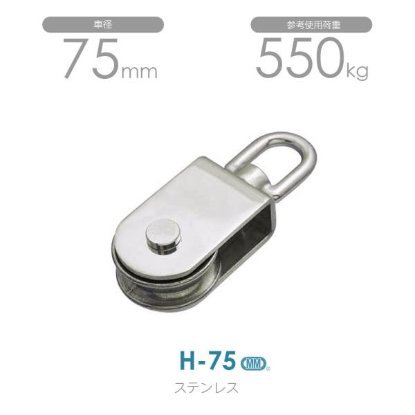 H-75 ステンレスサンマブロック 使用荷重550kg