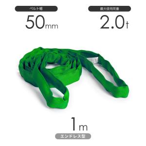 国産ソフトスリング トップスリング エンドレス形（TN型）使用荷重:2.0t×1m 緑色｜