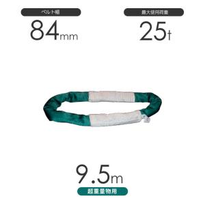 国産 超重量物用ソフトスリング エンドレス形（TTN型）使用荷重:25t×9.5m