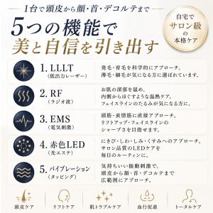 電気ブラシ スカルプブラシ EMS RF LE...の詳細画像2