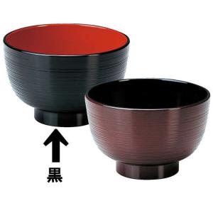 メラミン食器 3.2寸亀甲汁椀 黒内朱 福井クラフト : モノタス業務用
