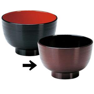 メラミン食器 3.2寸亀甲汁椀 黒内朱 福井クラフト : モノタス業務用