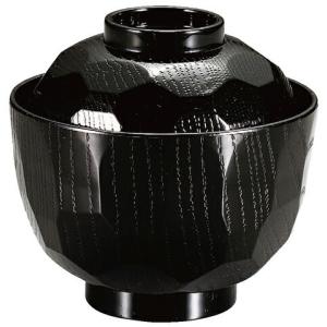 福井クラフト 耐熱ニュー亀甲小吸椀(蓋親) 黒 12034020 : PHANTOMSTORE