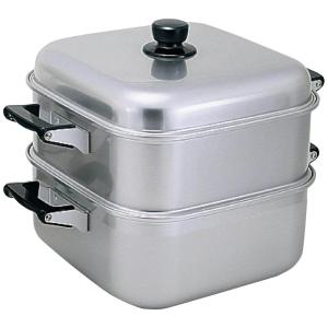 アカオ アルミ 角型蒸器33cm 一重（蒸し器・蒸し鍋） : モノタス業務用