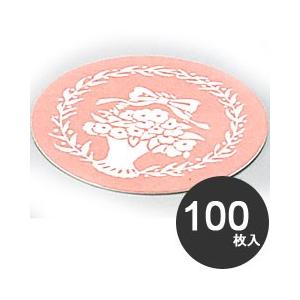 大黒工業 業務用 使い捨て 紙 コースター 85mm ブーケ 100枚入