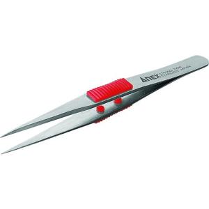 アネックス　ラバーグリップ付ステンレスピンセット強力型120mm　210