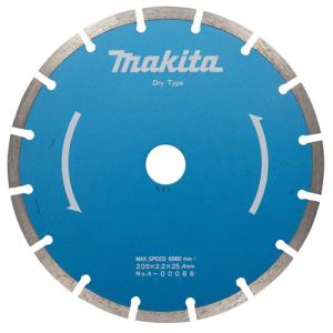 マキタ ダイヤモンドホイール用ダイヤモンドホイール205 コンクリ切断用 外径205mm X 内径25.4mm X 厚2.2mm A-00066｜monoyell