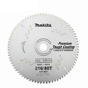 マキタ  スライド・卓上マルノコ用(一般木材・集成材用)  プレミアムタフコートチップソー 外径216mm X 刃数80 A-51627