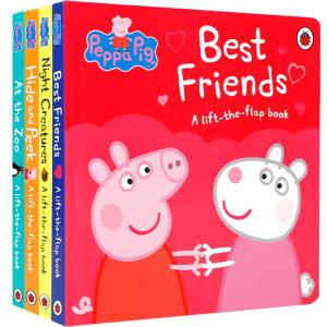 PEPPA PIG ペッパピッグ　ボードブック　4冊　セット　英語絵本　めくって遊ぶ　しかけ絵本　4-8歳