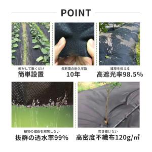 防草シート 2m×50m 【ドイツ製原料】 耐...の詳細画像3