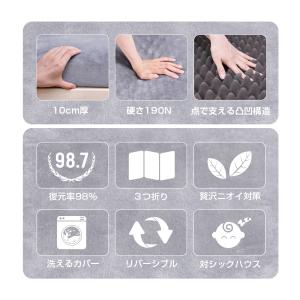 マットレス スモールセミシングル 三つ折り折り...の詳細画像2