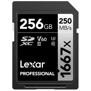 Lexar Professional 1667x SDXCカード 256GB UHS-II SILVER シリーズ SDカード 高速転送 4K動画対応 速度V60ビデオスピード プロフェッショナルユーザー