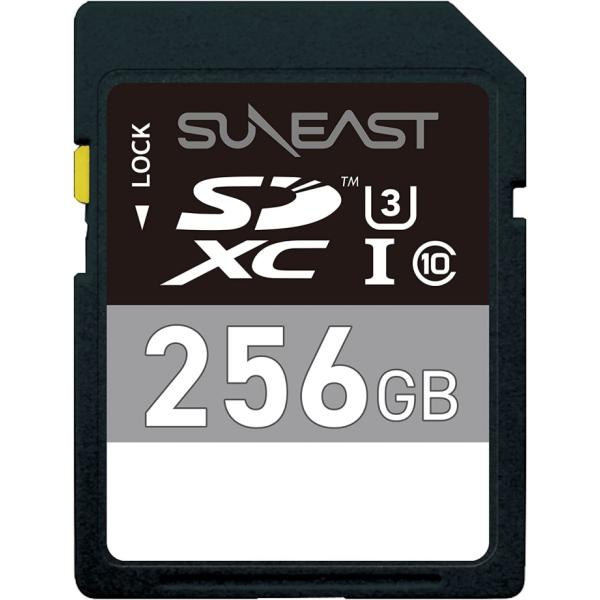 週末セール SUNEAST SDカード 256GB U3 V30 Class10 最大転送速度95M...