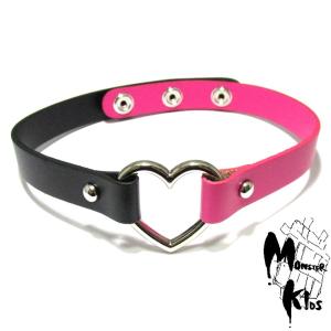 Hart（ハート） 全7色 レザーゴシックパンクチョーカー カラフルハート