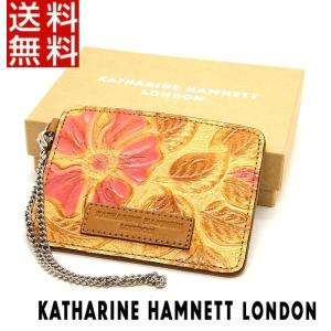 キャサリンハムネットKATHARINE HAMNETT 定期入れ パスケース ローザ 牛革 レザー 箱付き 正規品 新品 送料無料 KH033｜monstyle