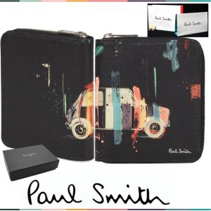 ポールスミス Paul Smith 財布 2つ折り "New Mini" ラウンドジップ 牛革 レザー 正規品 新品 送料無料 ギフト プレゼント PS3782｜monstyle