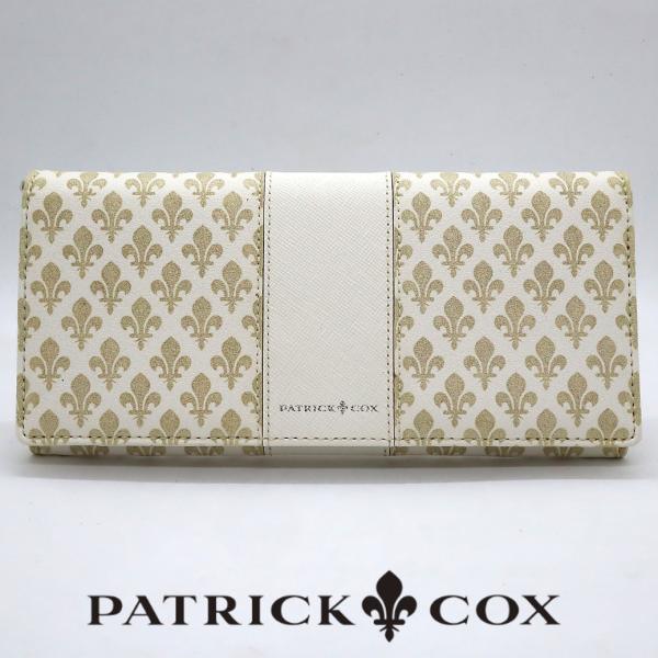 パトリックコックス PATRICK COX 長財布 ユリ紋章 被せ 牛革 レザー 正規品 未使用品 ...