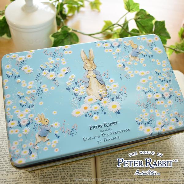 ピーターラビット(TM) 紅茶 缶入り デイジー72P ティーバッグ 72袋入り ニューイングリッシ...