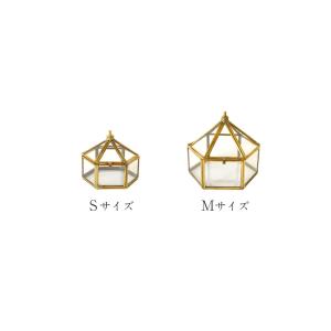 真鍮とガラスの小物入れ 蓋付きボックス Sサイ...の詳細画像5