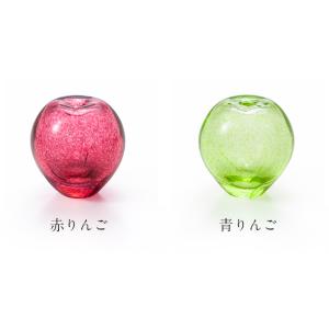 津軽びいどろ りんごの一輪挿し 伝統工芸品 日...の詳細画像2